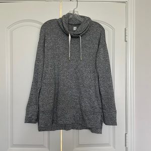 Long sleeve mock neck sweatshirt